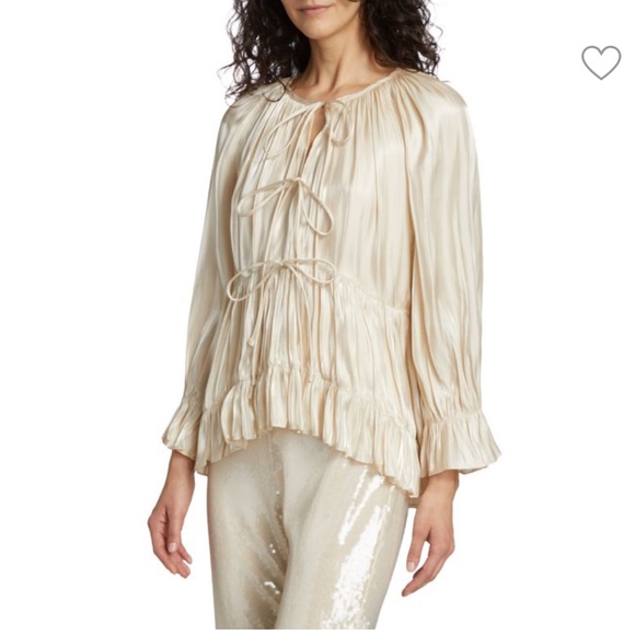 cinq a sept Tops - CINQ À SEPT
Chrystie Ruffle Satin Top